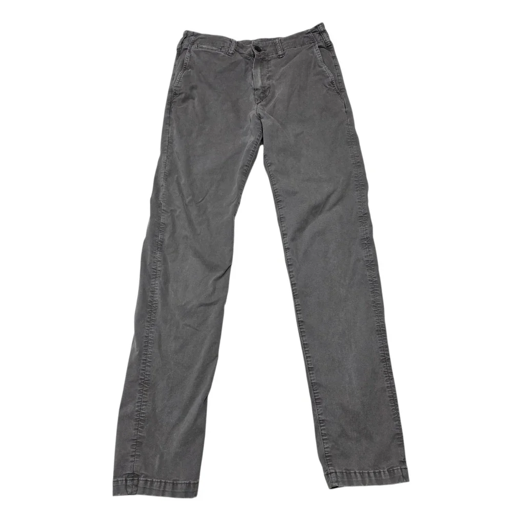 American Eagle Chino Pants Mens 30x36 Gray Next Level Flex Slim Straight Stretch